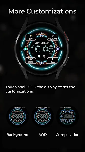 TVV Neon Watch Face screenshot 5