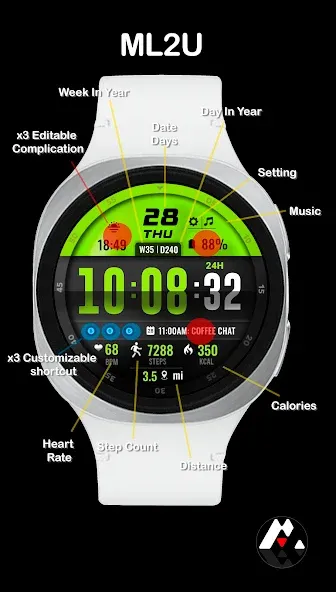 ML2U 104 Watch Face screenshot 2