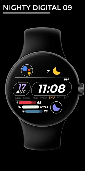 Nighty Digital 09 - watch face screenshot 1