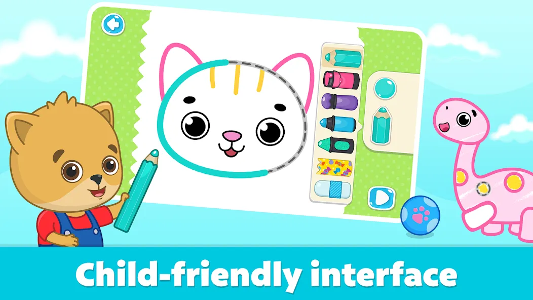 Coloring for Kids: Drawing 2-6 screenshot 2