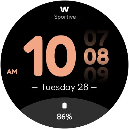 WES5 - Sportive Watch Face screenshot 4