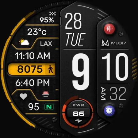 MD317 Digital Watch Face screenshot 8