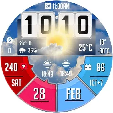 N-SPORT550 FlipDial Watch Face screenshot 9