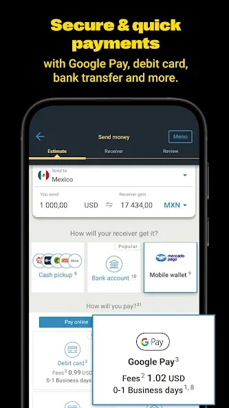 Western Union Send Money Now screenshot 2