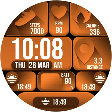 Colorful Tiles - Watch face screenshot 11