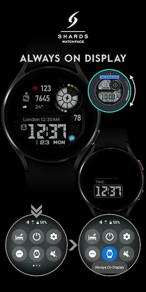 SH050 Watch Face, WearOS watch screenshot 7