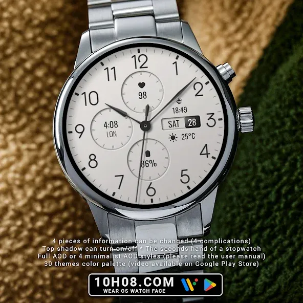 Watch face 10h08.com #133 screenshot 4