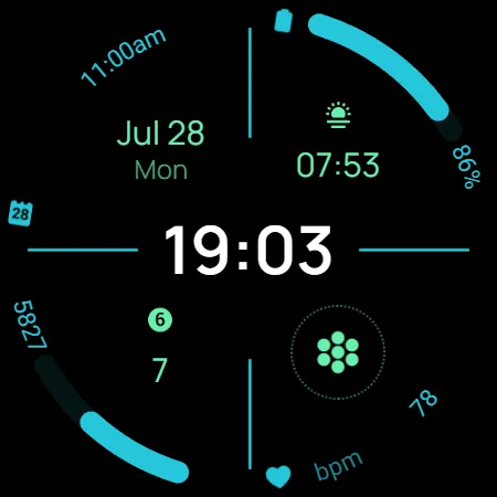 Digital Watchface D12 screenshot 25