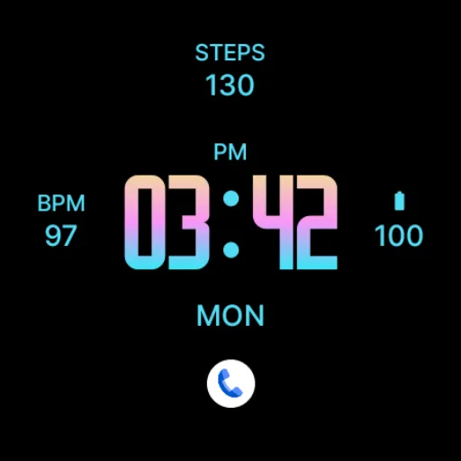 Summer Modern Watch Face screenshot 5