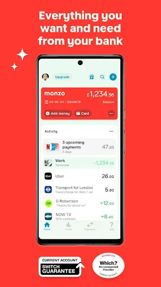 Monzo Bank - Mobile Banking screenshot 1