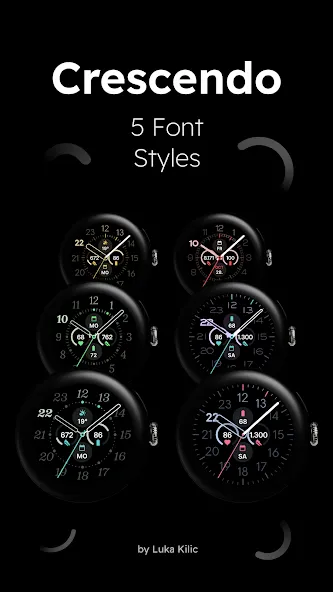 Crescendo - Analog Watch Face screenshot 3