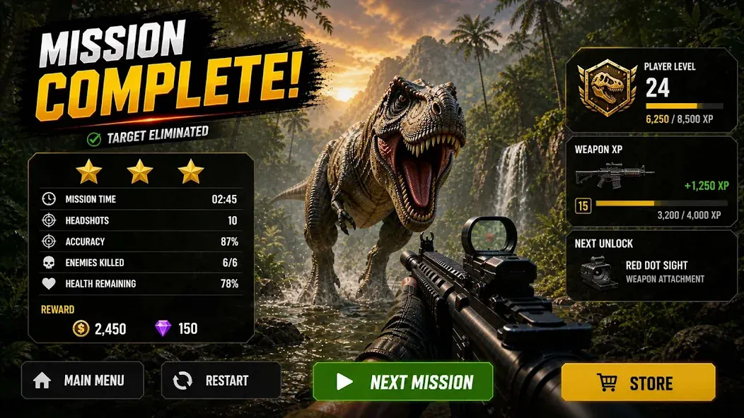 Cazador Dino: FPS Disparos screenshot 8