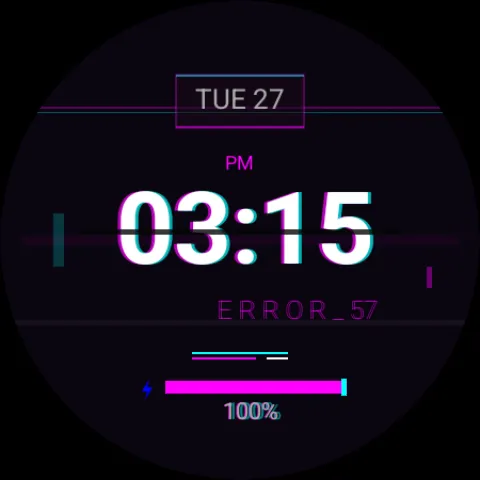 Digital Glitch - watch face screenshot 7
