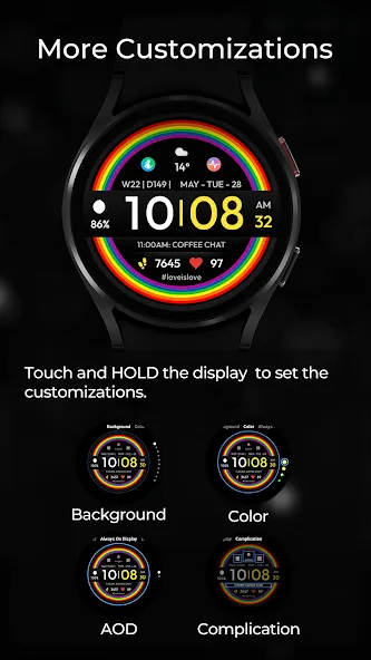 TVV Pride Digital Watch Face screenshot 5