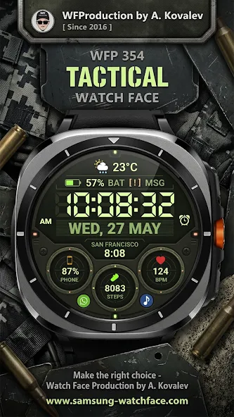 WFP 354 Tactical Watch face screenshot 1