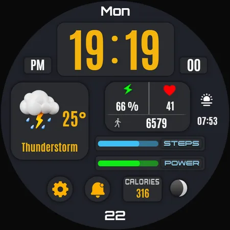 Bella Digital Watch Face screenshot 34