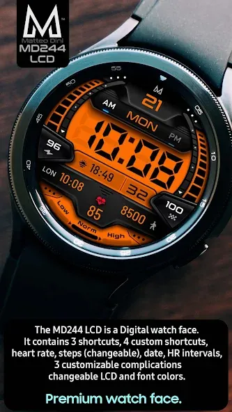 MD244 LCD Digital watch face screenshot 3