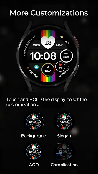 TVV Pride 2 Digital Watch Face screenshot 5