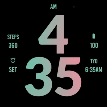 Big Pastel Watch Face screenshot 5