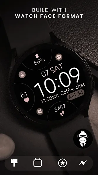 Simple Rose Gold watch face screenshot 1