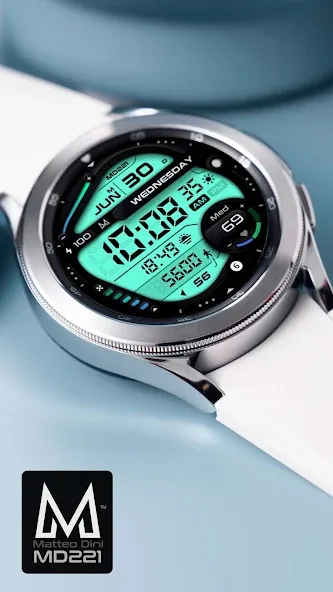 MD221 Digital watch face screenshot 5