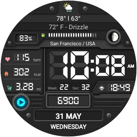 WFP 053 Military watch face screenshot 33