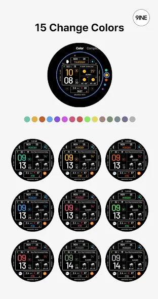 NW076: Digital watch face screenshot 2