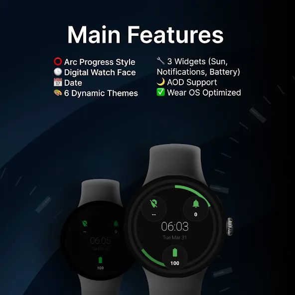Arc Progress - watch face screenshot 2