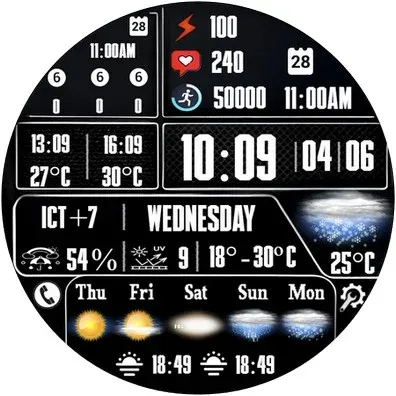 N-SPORT750 DigitalWeather Face screenshot 14