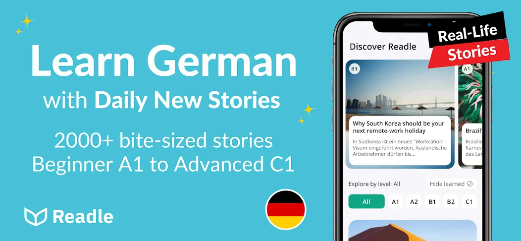 Readle - Easy Deutsch lernen screenshot 1