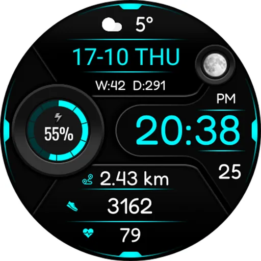 Animated Onysy Watch face screenshot 23