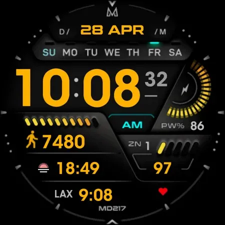 MD217 Digital watch face screenshot 31