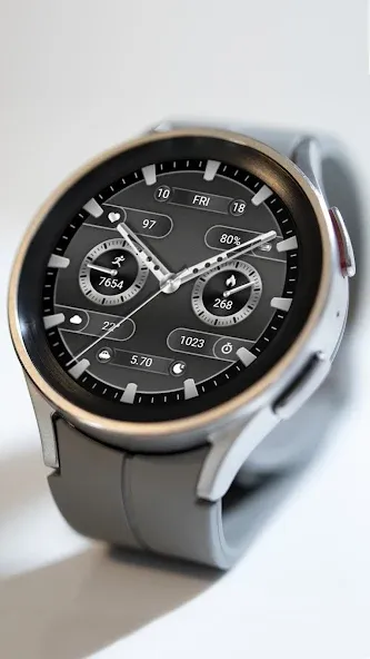 ZKin WatchFace Retro Deep Grey screenshot 6