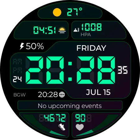 Chester Digilight watch face screenshot 27