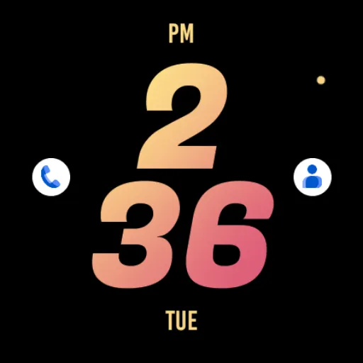 Peach Bold Watch Face screenshot 5