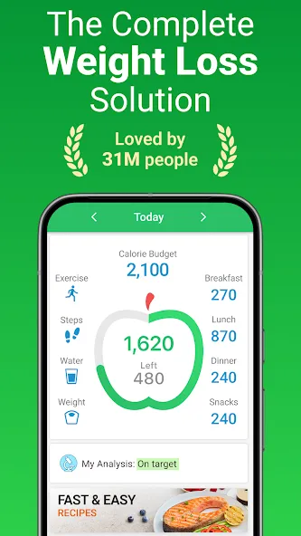 Calorie Counter - MyNetDiary screenshot 1