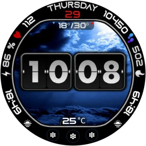 Animated Weather Flip Time E55 screenshot 20