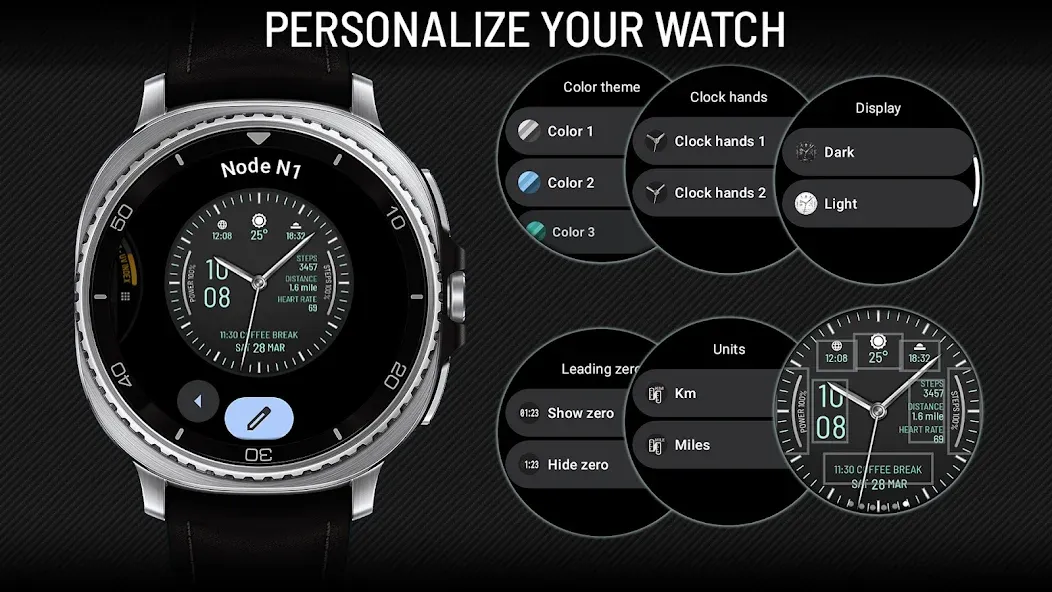 Node N1 Analog Watch Face screenshot 5