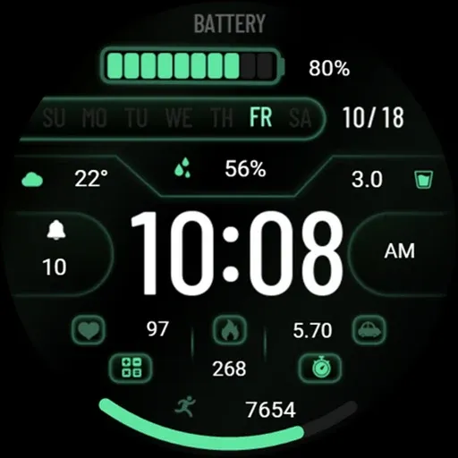 Gradient Green Light ZKinWatch screenshot 7