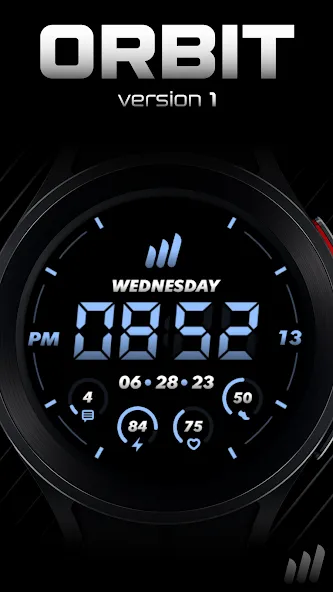 NW Digital Wear OS Watch Face screenshot 1