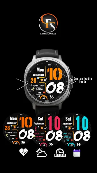 FSW314 Digital Watch Face screenshot 2