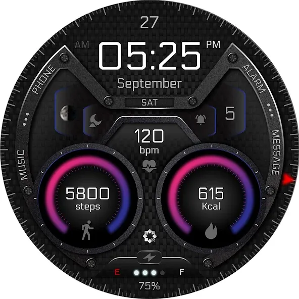 A370 Neon Watch Face screenshot 29