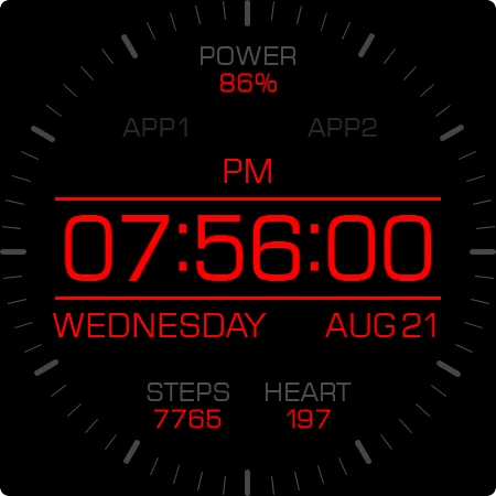 Key066 Digital Watch Face screenshot 28