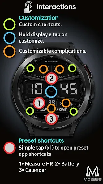 MD233B Digital watch face screenshot 8