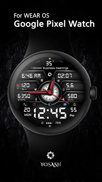 A450 Modern Watch Face Wear OS screenshot 4