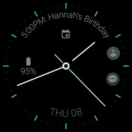 Minimal black v23 watch face screenshot 9