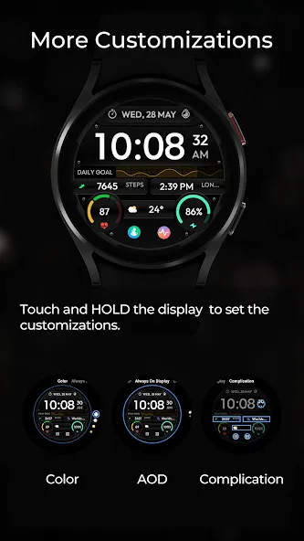 TVV Sport 8 Digital Watch Face screenshot 5