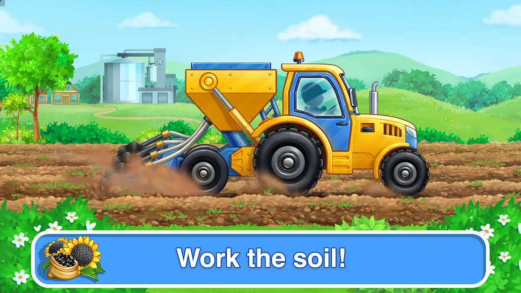 Tractor, car: kids farm games screenshot 2