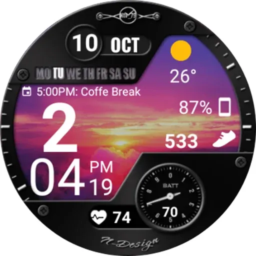 WearOS Hybird WatchFace NTV567 screenshot 31