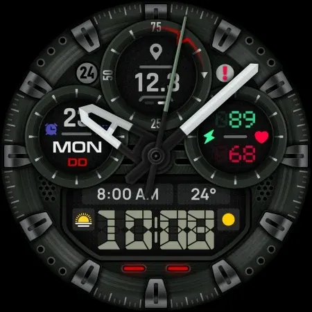 SH104 Watch Face, WearOS watch screenshot 12
